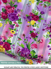 Winter & Mid Season All Over Printed Polo cotton Dress :Unstitched - 2 Pieces