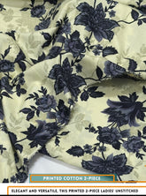 Winter & Mid Season All Over Printed Polo cotton Dress :Unstitched - 2 Pieces