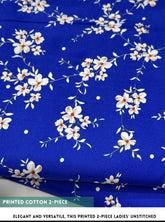 Winter & Mid Season All Over Printed Polo cotton Dress :Unstitched - 2 Pieces
