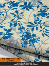 Winter & Mid Season All Over Printed Polo cotton Dress :Unstitched - 2 Pieces