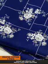 Winter & Mid Season All Over Printed Polo cotton Dress :Unstitched - 2 Pieces