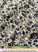 Winter & Mid Season All Over Printed Polo cotton Dress :Unstitched - 2 Pieces