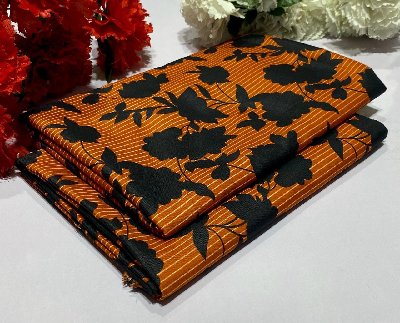 Mid Season All Over Printed Polo cotton Dress :Unstitched - 2 Pieces