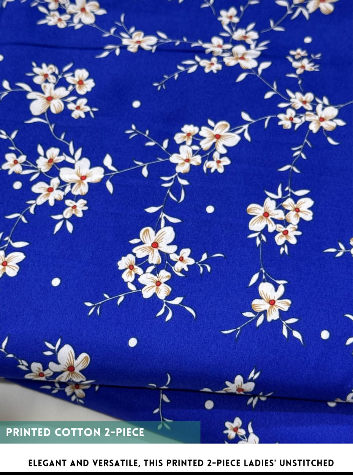 Winter & Mid Season All Over Printed Polo cotton Dress :Unstitched - 2 Pieces