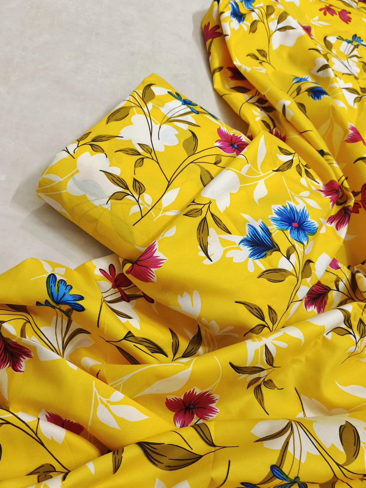 Mid Season All Over Printed Polo cotton Dress :Unstitched - 2 Pieces