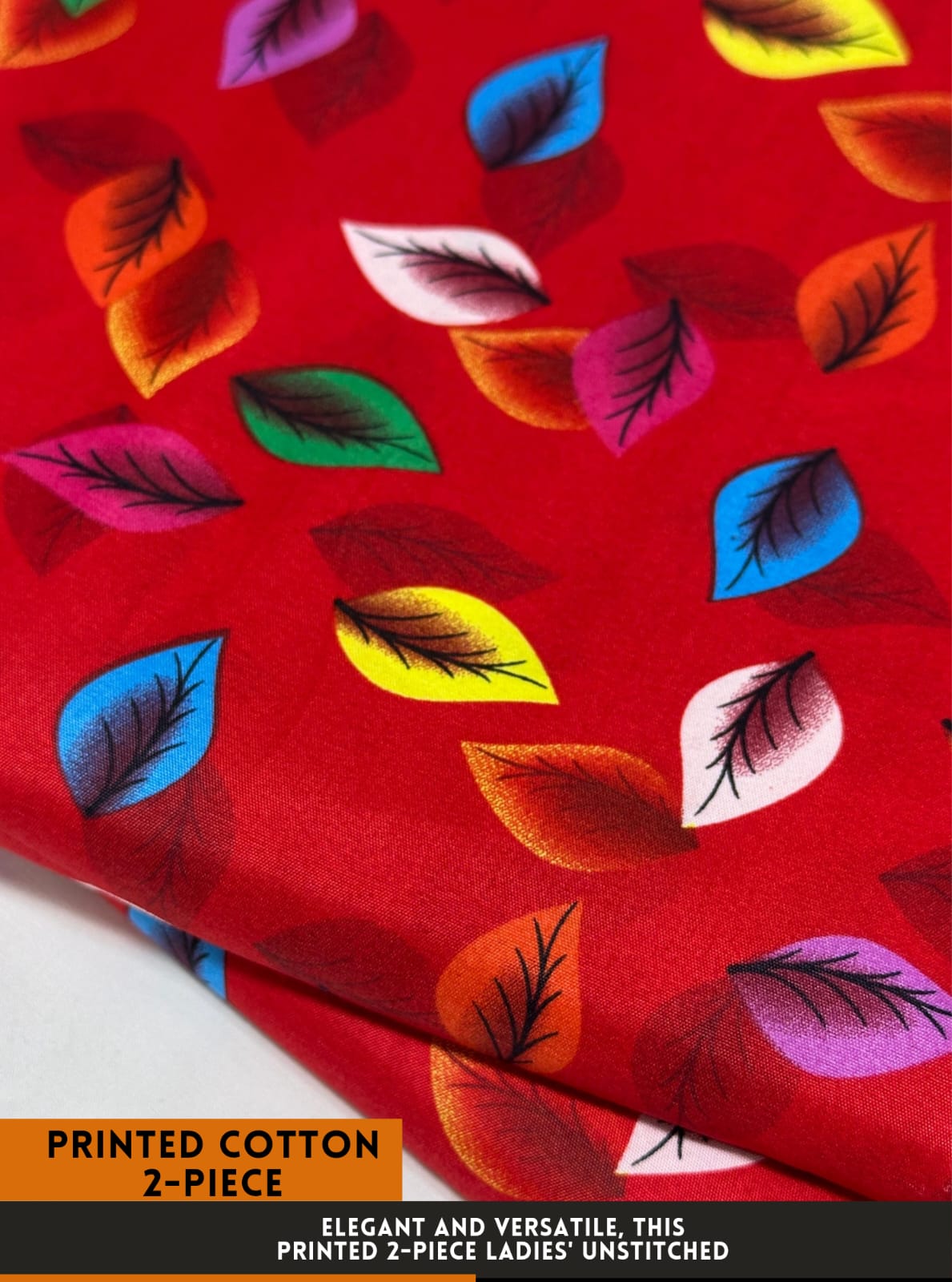 Mid Season All Over Printed Polo cotton Dress :Unstitched - 2 Pieces