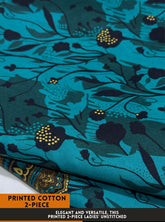 Mid Season All Over Printed Polo cotton Dress :Unstitched - 2 Pieces