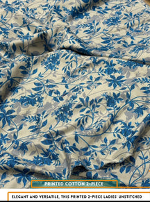 Mid Season All Over Printed Polo cotton Dress :Unstitched - 2 Pieces