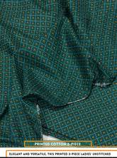 Mid Season All Over Printed Polo cotton Dress :Unstitched - 2 Pieces
