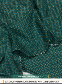 Mid Season All Over Printed Polo cotton Dress :Unstitched - 2 Pieces