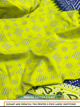 Mid Season All Over Printed Polo cotton Dress :Unstitched - 2 Pieces