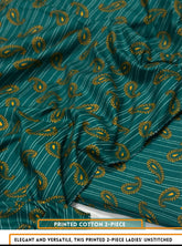 Mid Season All Over Printed Polo cotton Dress :Unstitched - 2 Pieces