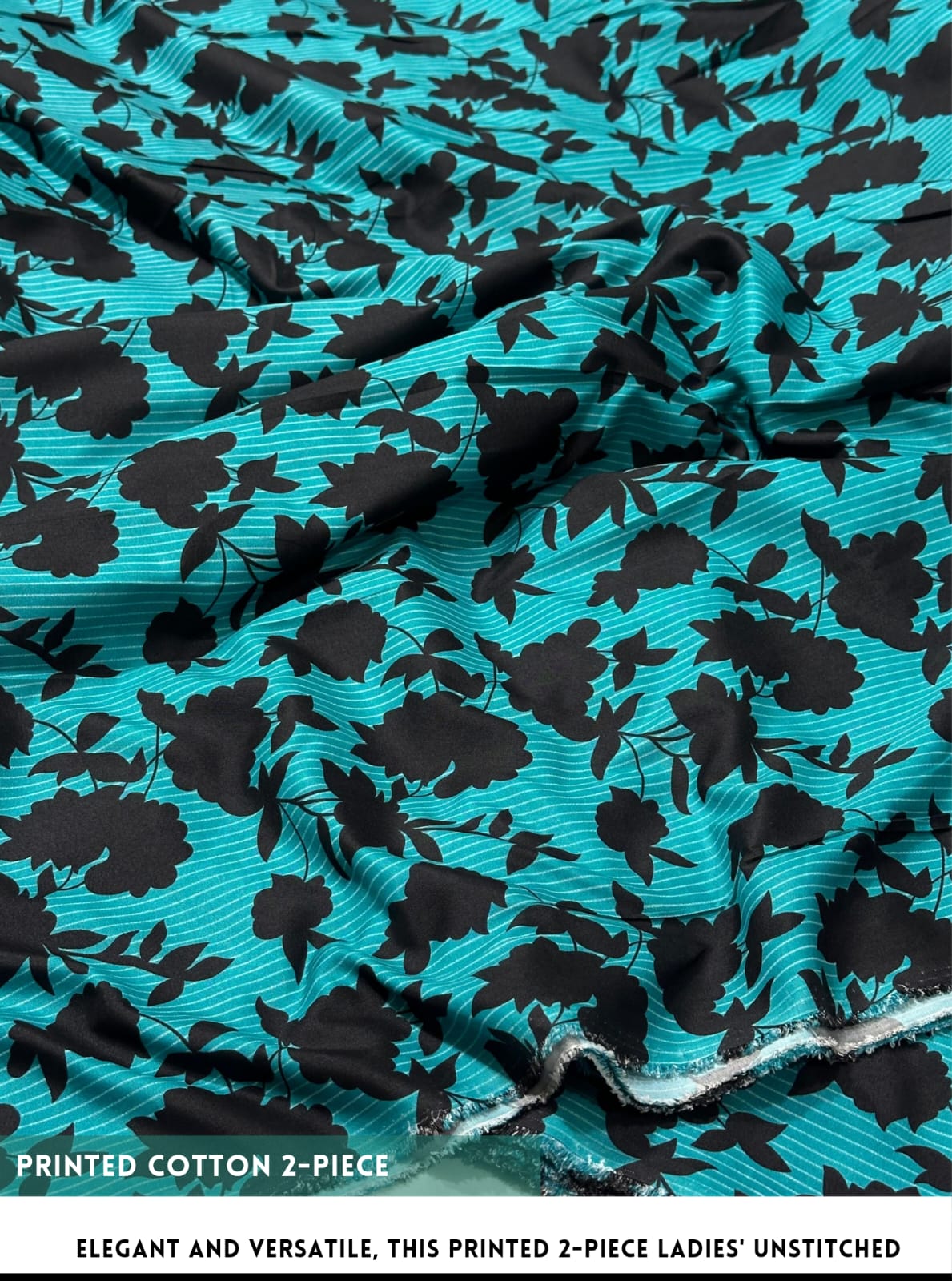 Mid Season All Over Printed Polo cotton Dress :Unstitched - 2 Pieces