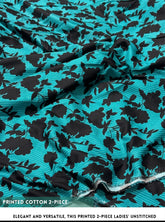 Mid Season All Over Printed Polo cotton Dress :Unstitched - 2 Pieces