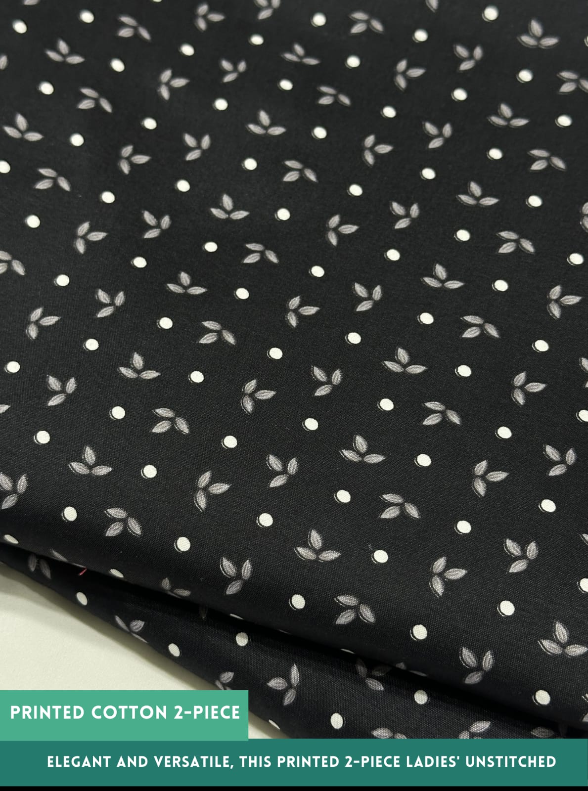 Mid Season All Over Printed Polo cotton Dress :Unstitched - 2 Pieces