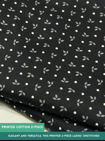 Mid Season All Over Printed Polo cotton Dress :Unstitched - 2 Pieces