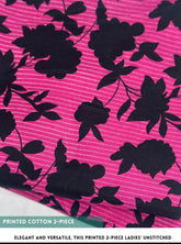 Mid Season All Over Printed Polo cotton Dress :Unstitched - 2 Pieces