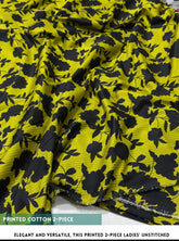 Mid Season All Over Printed Polo cotton Dress :Unstitched - 2 Pieces