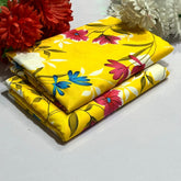 Mid Season All Over Printed Polo cotton Dress :Unstitched - 2 Pieces