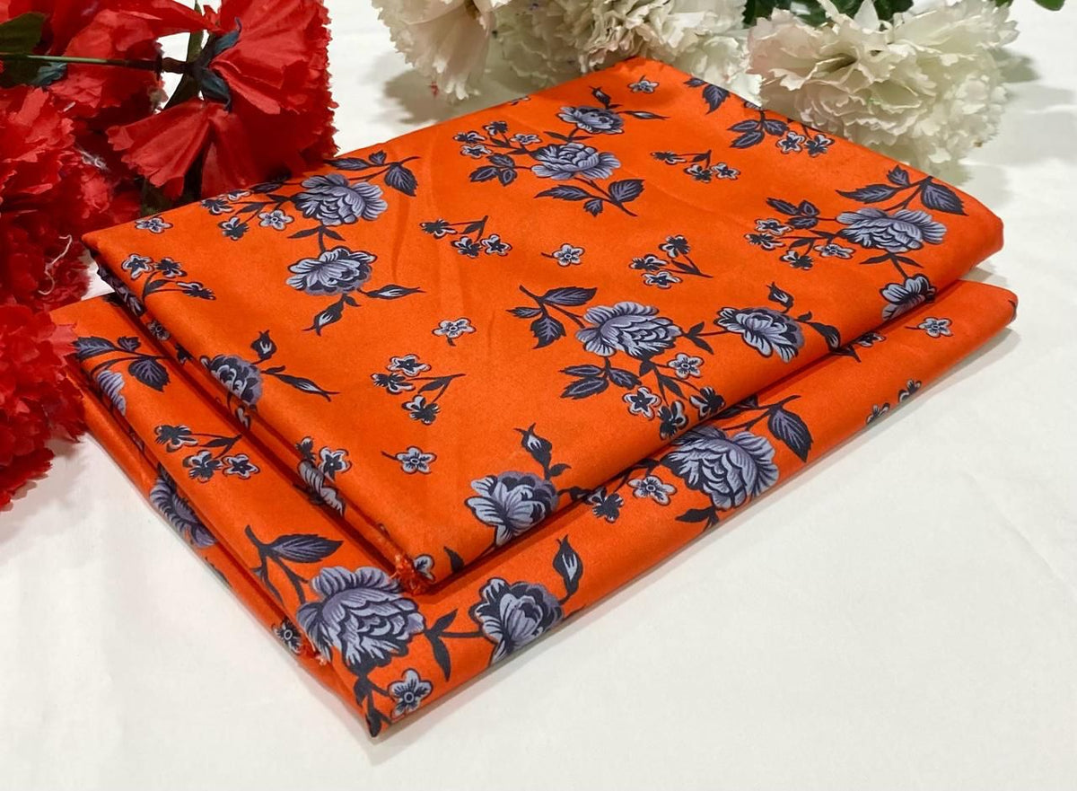 Mid Season All Over Printed Polo cotton Dress :Unstitched - 2 Pieces