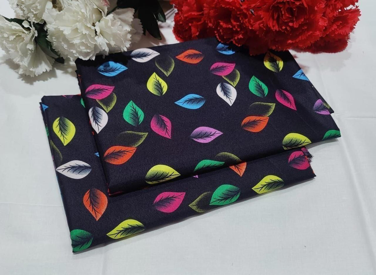 Mid Season All Over Printed Polo cotton Dress :Unstitched - 2 Pieces