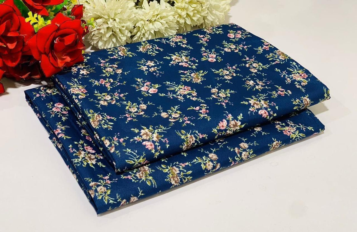 Mid Season All Over Printed Polo cotton Dress :Unstitched - 2 Pieces