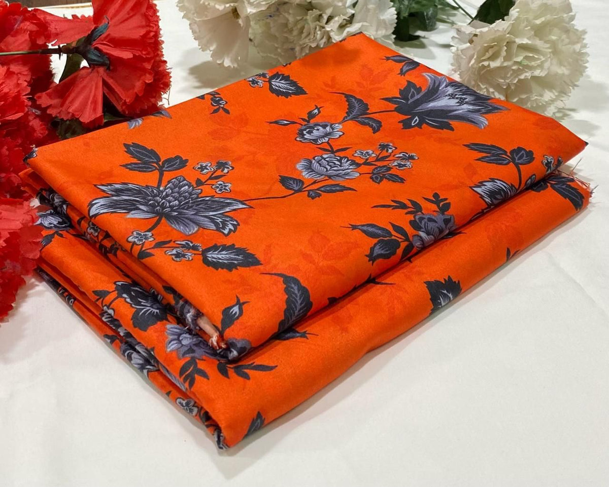 Mid Season All Over Printed Polo cotton Dress :Unstitched - 2 Pieces