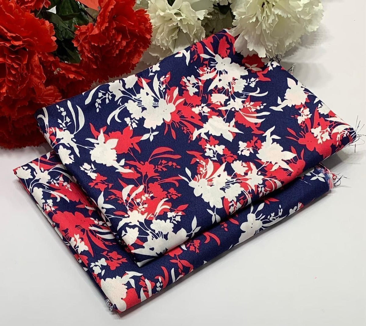 Mid Season All Over Printed Polo cotton Dress :Unstitched - 2 Pieces