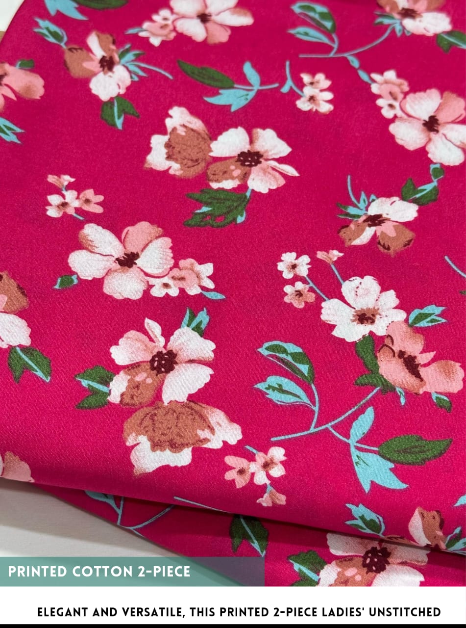 Four Seasons All over Printed Polo Cotton - 2 Piece Unstitched