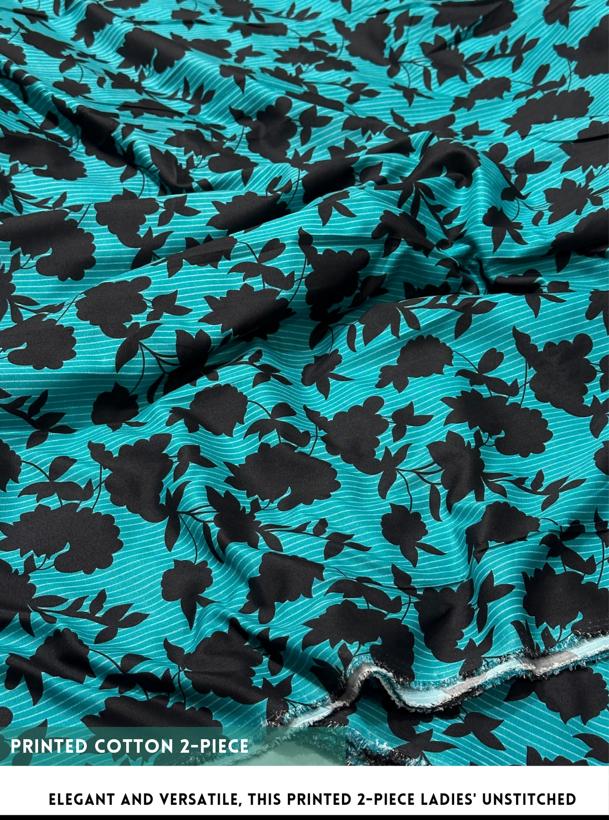 Four Seasons All Over Printed Polo cotton Dress :Unstitched - 2 Pieces