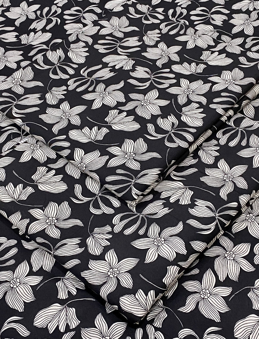 Four Seasons All Over Printed Polo cotton Dress :Unstitched - 2 Pieces