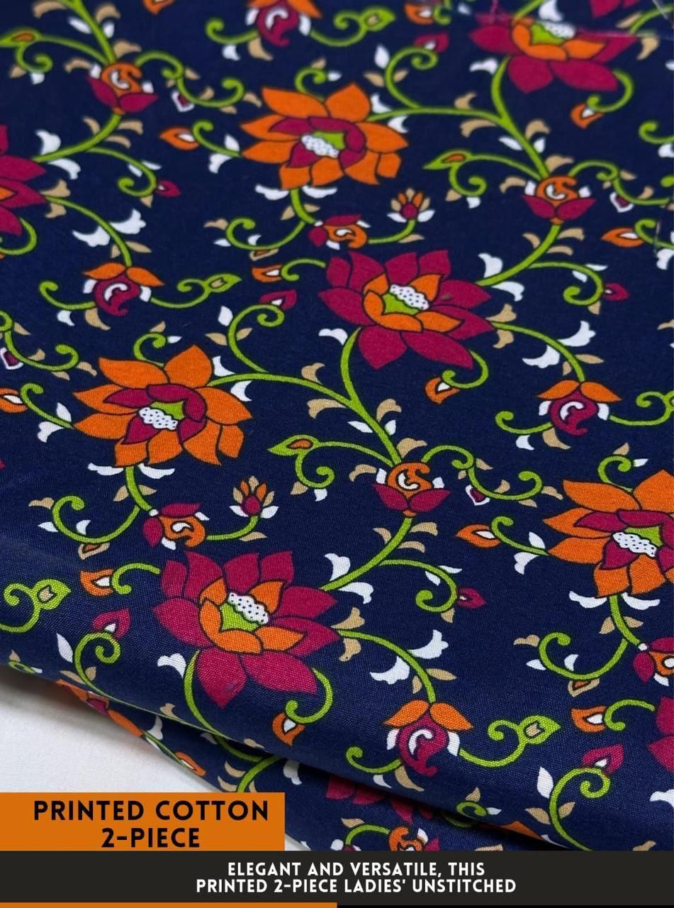 Four Seasons All over Printed Polo Cotton - 2 Piece Unstitched